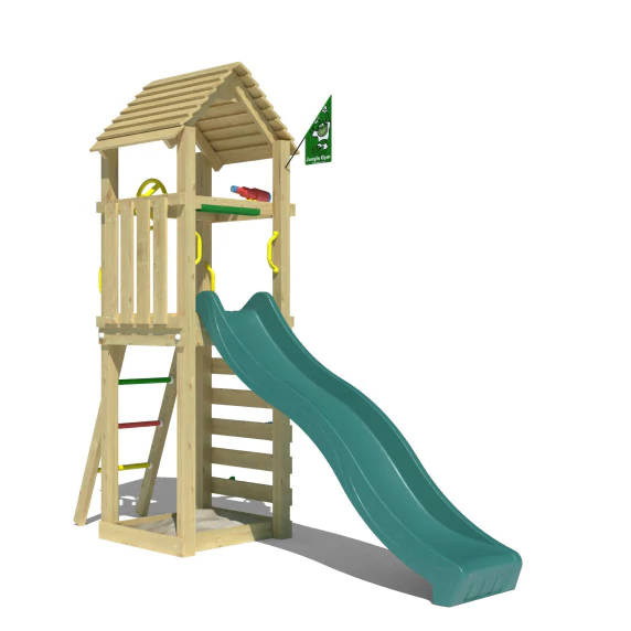 Jungle Cocoon | Wooden climbing frame with slide Jungle Cocoon | Wooden climbing frame with slide