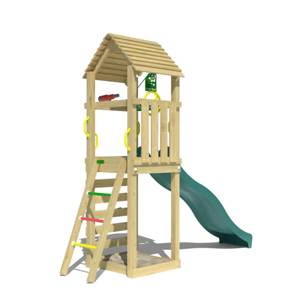 Jungle Cocoon | Wooden climbing frame with slide Jungle Cocoon | Wooden climbing frame with slide