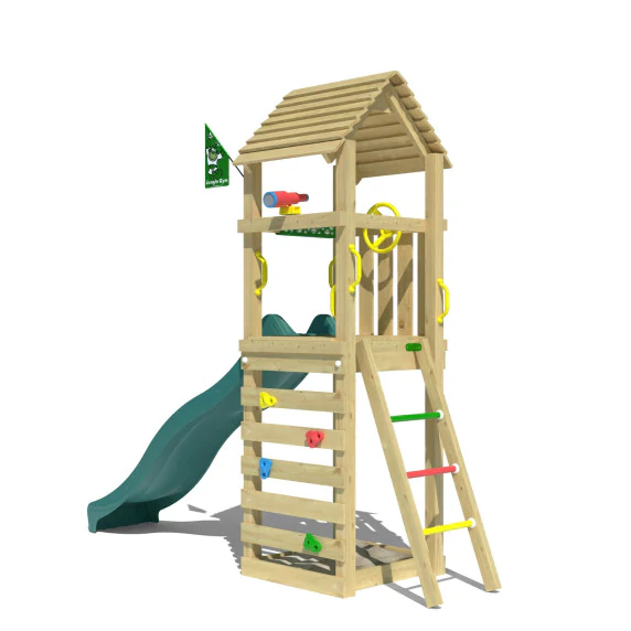 Jungle Cocoon | Wooden climbing frame with slide Jungle Cocoon | Wooden climbing frame with slide
