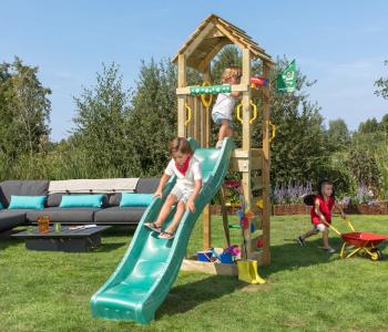 Jungle Cocoon | Wooden climbing frame with slide