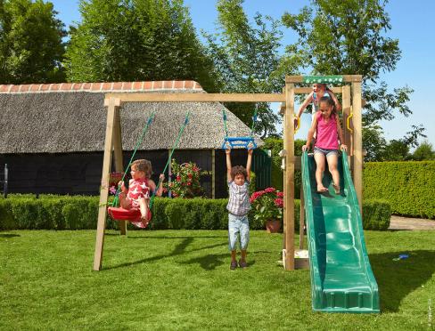 Double Swing and Slide Set • Tower 2-Swing 